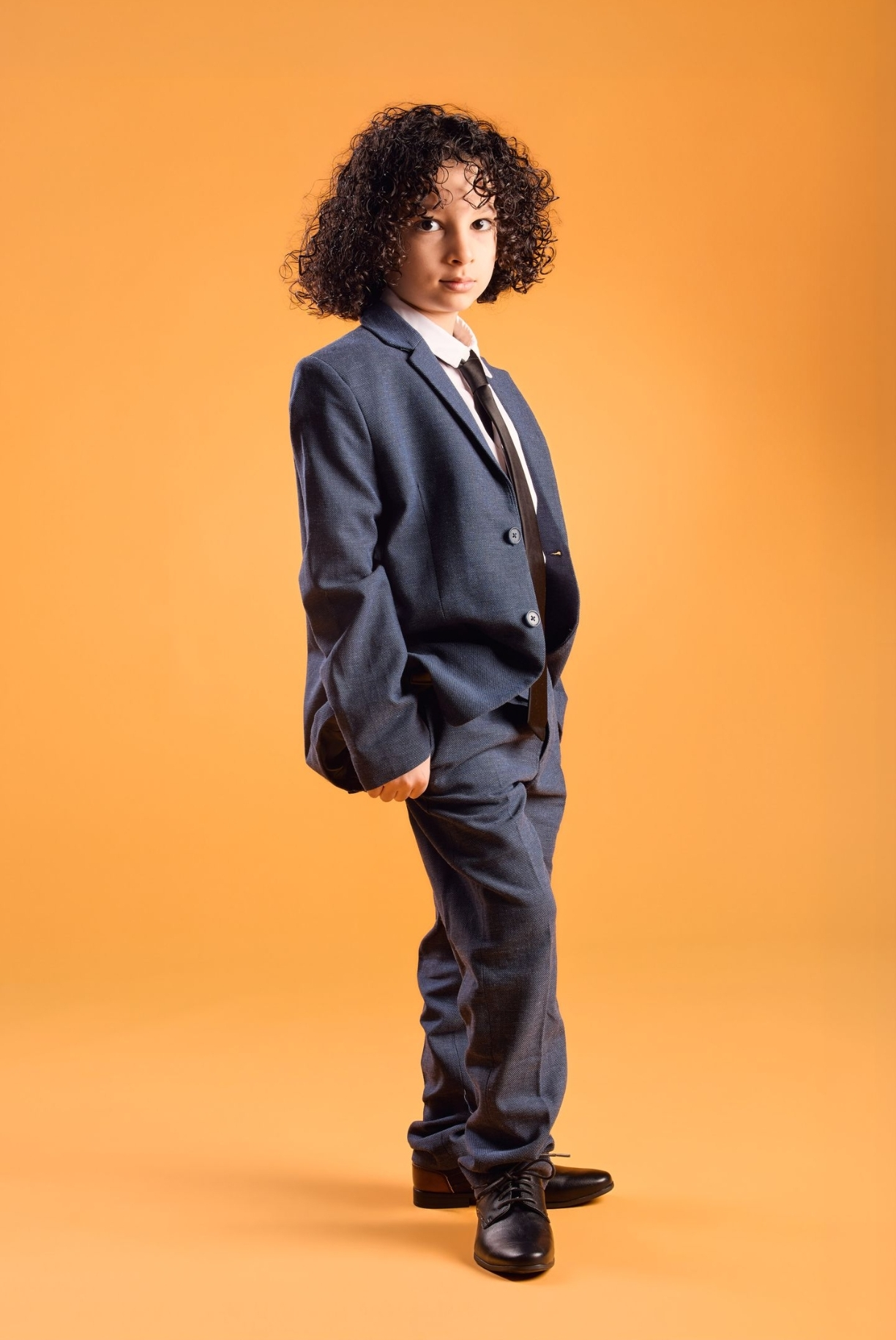Formal suit standing